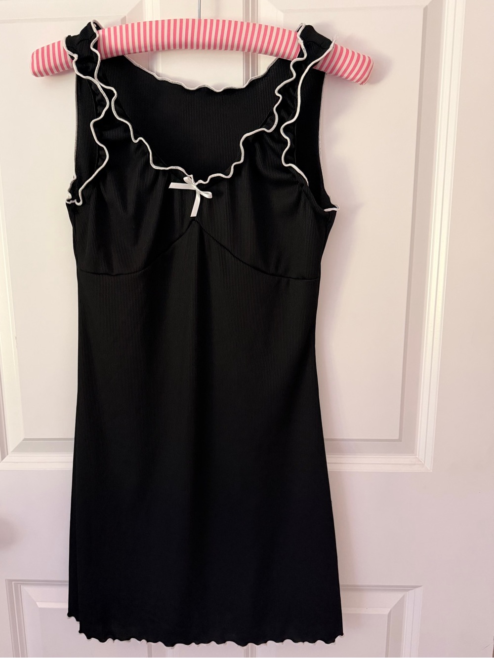 Little black nightgown mini dress